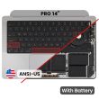 Top Case mit Tastatur (ANSI US) für MacBook Pro 14" A2918 (2023) (Space Grau)