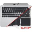 Top Case mit Akku und Tastatur (ISO UK) für MacBook Pro 13" A2289 (2020)