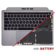 Top Case mit Akku und Tastatur (ISO UK) für MacBook Pro 13" A2338 (Space Grau)