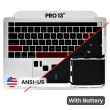 Top Case mit Akku und Tastatur (ANSI US) für MacBook Pro 13" A2289 (Silber)