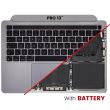 Top Case mit Akku und Tastatur (ANSI US) für MacBook Pro 13" A2338 (2020)