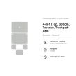 4-in-1 (Top, Bottom, Tastatur, Trackpad) Skin für MacBook Pro 13" A2289 (Silber)