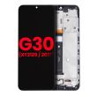 LCD Display mit Rahmen für Moto G30 (XT2129/ 2021) (Phantom Black)