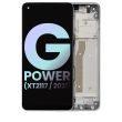 LCD Display mit Rahmen für Moto G Power (XT2117/ 2021) (Original) (Polar Silver)