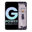LCD Display mit Rahmen für Moto G Power (XT2041/ 2020) (Original) (Smoke Black)