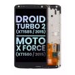 LCD Display mit Rahmen für Droid Turbo 2 (XT1585/ 2015)/ Moto X Force