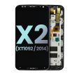 LCD Display mit Rahmen für Moto X2 (XT1092/ 2014) (Original) (Schwarz)