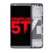 OLED Display Einheit mit Rahmen für OnePlus 5T (Aftermarket Plus) (Schwarz)