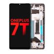 OLED Display mit Rahmen für OnePlus 7T (Aftermarket Plus) (Frosted Silver)
