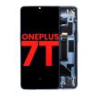 OLED Display Einheit mit Rahmen für OnePlus 7T (Aftermarket Plus) (Glacier Blue)