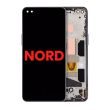 OLED Display Einheit mit Rahmen für OnePlus Nord (Aftermarket Plus) (Gray Onyx)