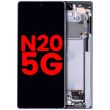 OLED Display mit Rahmen für Galaxy Note 20 5G (Aftermarket Plus) (Mystic Gray)