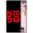 OLED Display mit Rahmen für Galaxy Note 20 5G (Aftermarket Plus) (Mystic Bronze)