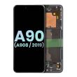 OLED Display mit Rahmen für Galaxy A90 5G (A908/ 2019) (Service Pack) (Schwarz)