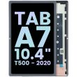LCD Display ohne Rahmen für Galaxy Tab A7 (T500) (Service Pack) (Weiß)