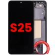 OLED Display mit Rahmen für Galaxy S25 5G (US & International) (Blue Black)