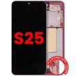 OLED Display mit Rahmen für Galaxy S25 5G (US & International) (Coral Red)