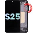 OLED Display mit Rahmen für Galaxy S25 5G (Service Pack) (Blue Black)