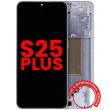 OLED Display mit Rahmen für Galaxy S25 Plus 5G (Aftermarket Plus) (Icy Blue)