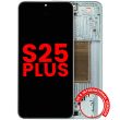 OLED Display mit Rahmen für Galaxy S25 Plus 5G (Aftermarket Plus) (Mint)