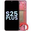 OLED Display mit Rahmen für Galaxy S25 Plus 5G (Service Pack) (Coral Red)