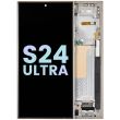 OLED Display mit Rahmen für Galaxy S24 Ultra (Service Pack) (Titanium Yellow)