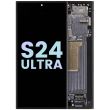 OLED Display mit Rahmen für Galaxy S24 Ultra (Service Pack) (Titanium Black)