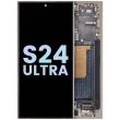 OLED Display mit Rahmen für Galaxy S24 Ultra (Service Pack) (Titanium Gray)