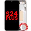 OLED Display mit Rahmen für Galaxy S24 Plus 5G (Aftermarket Plus) (Marble Grey)