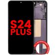 OLED Display mit Rahmen für Galaxy S24 Plus 5G (Aftermarket Plus) (Onyx Black)