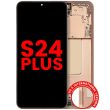 OLED Display mit Rahmen für Galaxy S24 Plus 5G (Sandstone Orange)