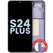 OLED Display mit Rahmen für Galaxy S24 Plus 5G (Service Pack) (Cobalt Violet)