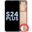OLED Display mit Rahmen für Galaxy S24 Plus 5G (Service Pack) (Sandstone Orange)