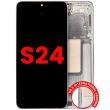 OLED Display mit Rahmen für Galaxy S24 5G (Aftermarket Plus) (Amber Yellow)