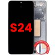 OLED Display mit Rahmen für Galaxy S24 5G (Aftermarket Plus) (Sapphire Blue)
