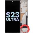 OLED Display mit Rahmen für Galaxy S23 Ultra 5G (Service Pack) (Cream)