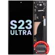 OLED Display mit Rahmen für Galaxy S23 Ultra 5G (Service Pack) (Graphit)