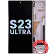 OLED Display mit Rahmen für Galaxy S23 Ultra 5G (Service Pack) (Lavendel)