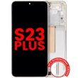 OLED Display mit Rahmen für Galaxy S23 Plus (US & International) (Cream)