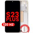 OLED Display mit Rahmen für Galaxy S23 Plus (US & International) (120Hz) (Cream)