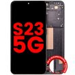 OLED Display mit Rahmen für Galaxy S23 5G (US & International) (Phantom Black)