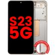 OLED Display mit Rahmen für Galaxy S23 5G (US & International) (Cream)