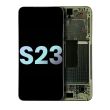 OLED Display mit Rahmen für Galaxy S23 5G (Service Pack) (Cream)