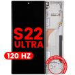 OLED Display mit Rahmen für Galaxy S22 Ultra 5G (120Hz) (Phantom White)