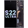 OLED Display mit Rahmen für Galaxy S22 Ultra 5G (Service Pack) (Phantom Black)