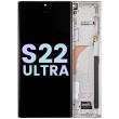 OLED Display mit Rahmen für Galaxy S22 Ultra 5G (Service Pack) (Phantom White)