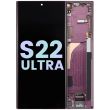 OLED Display mit Rahmen für Galaxy S22 Ultra 5G (Service Pack) (Burgundy)