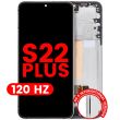 OLED Display mit Rahmen für Galaxy S22 Plus 5G (Aftermarket Plus) (120Hz) (Weiß)