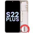 OLED Display mit Rahmen für Galaxy S22 Plus 5G (Service Pack) (Pink Gold)