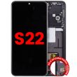 OLED Display mit Rahmen für Galaxy S22 5G (US & International) (Phantom Black)